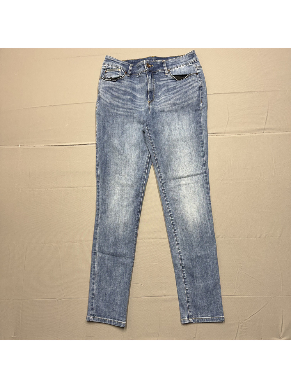 Chico's Womens Platinum Jegging Stretch Denim Jeans Size 0 Blue Slim Skinny